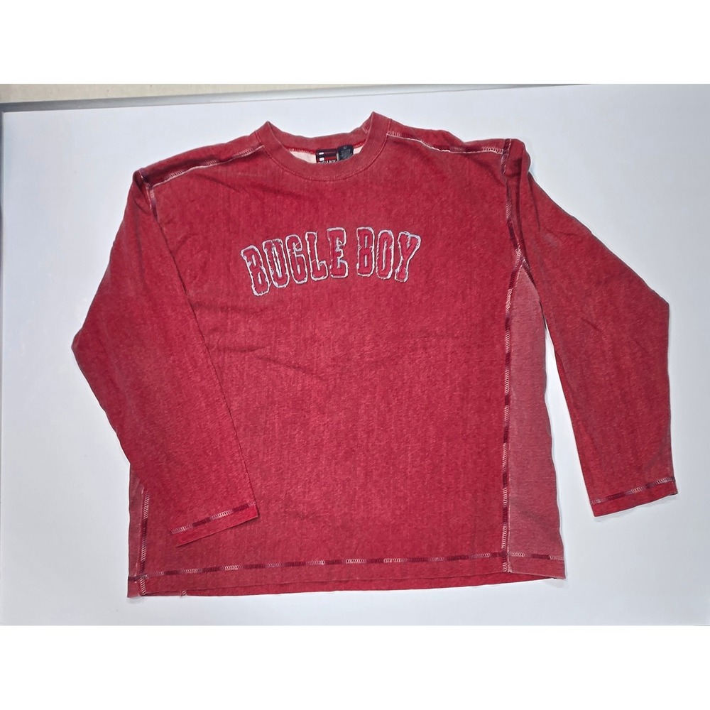 Bugle Boy Jean‎ Company Red Long Sleeve Graphic T Shirt Men's Size L